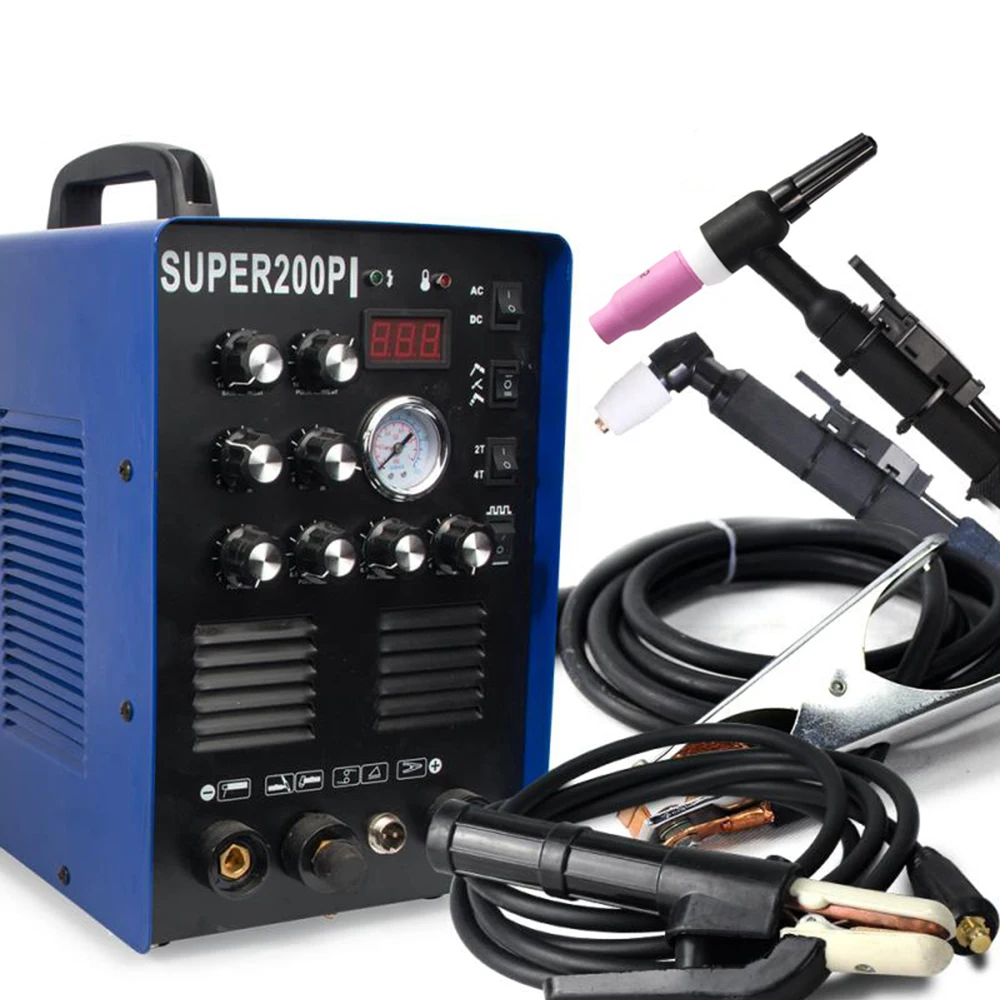 Сварочный аппарат для сварки алюминия IGBT Pulse TIG/MMA 200A AC/DC 7 в 1 многофункциональное