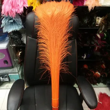 

Wholesale 50 PCS Beautiful Orange Natural Feathers 32-36inch/80-90cm For DIY Clothes Craft Making Party Decoration
