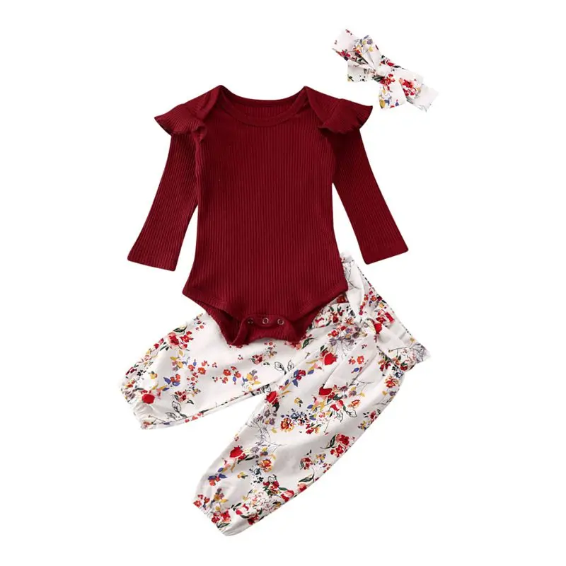 Одежда для маленьких девочек; осенне-зимние вязаные топы; комбинезон; длинные штаны; спортивный костюм