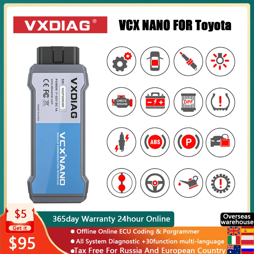 VXDIAG для Toyota J2534 диагностический инструмент it3 it2 TIS WIFI USB автоматический сканер VCX