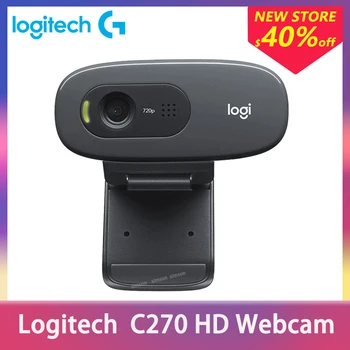 

Logitech C270 HD Webcam Video 720P Gaming Auchor Live Broadcast Web Camera Built-in Micphone Network Video Camera for Windows