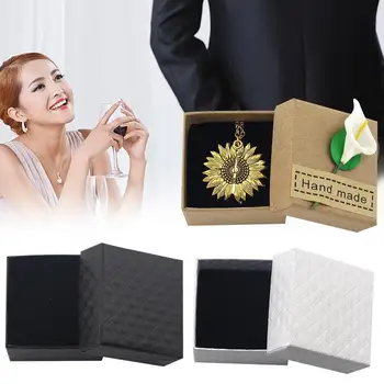 

Jewelry Packaging Cardboard Gift Box 5*5*2cm Joyeros Organizador De Joyas Mini Jewelry Box Jewelry Organizer Earring Holder