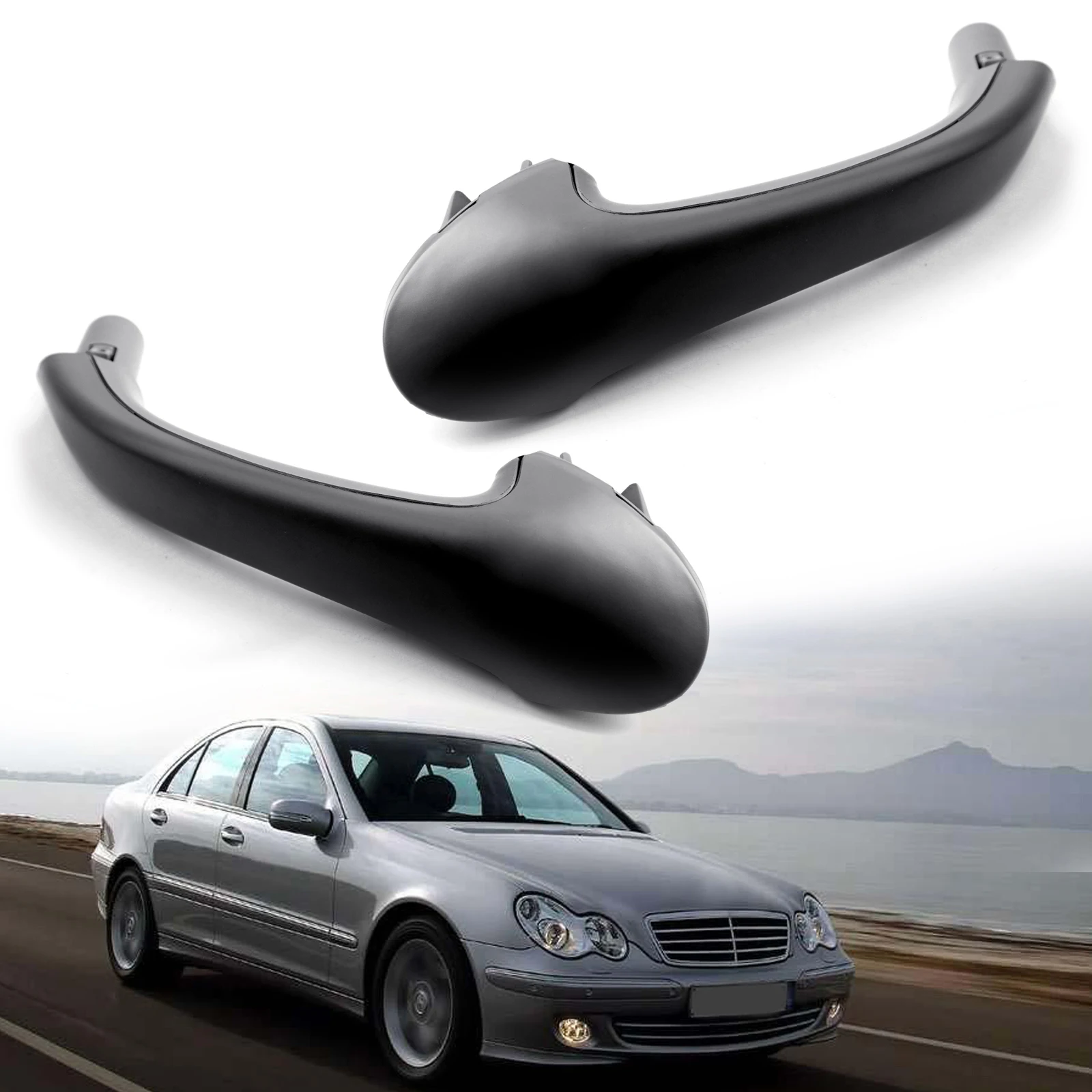 Areyourshop Передняя Межкомнатная дверная ручка для Mercedes-Benz W203 c-класс черный OE 20381016519116 дверная ручка детали автомобиля