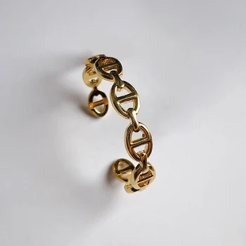 

High Quality Pig Nose Shape Cuff Bangle Rose Gold Color Bijoux Bracelets For Women Fashion Jewelry