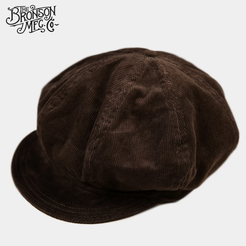 Bronson Vintage Corduroy Flat Cap Winter Classic Men's Newsboy Hat