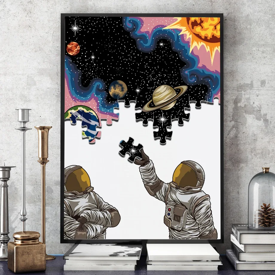 Space-Man-Planet-Astronaut-Star-Abstract-Wall-Art-Canvas-Painting-Nordic-Posters-And-Prints-Wall-Pictures (2)