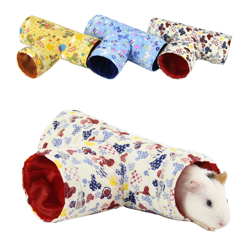 T Shaped Pet Hamster House Tubes Toy Small Animals Guinea Pig Playing