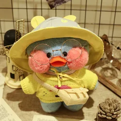 Lalafanfan peluche de pato azul de 30cm para niños, muñeco de peluche suave, regalo de Navidad y Año Nuevo