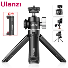 Ulanzi-Mini trípode con cabeza de bola de 360 °, u-vlog lite, palo de selfi de zapata fría, trípode de sobremesa para cámara, iPhone, Android, teléfono DSLR
