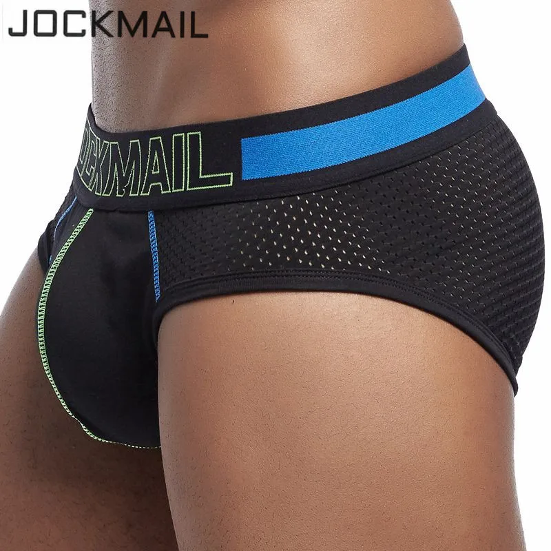 JOCKMAIL фирменное Мужское нижнее белье трусы WJ U выпуклые дышащие сетчатые с