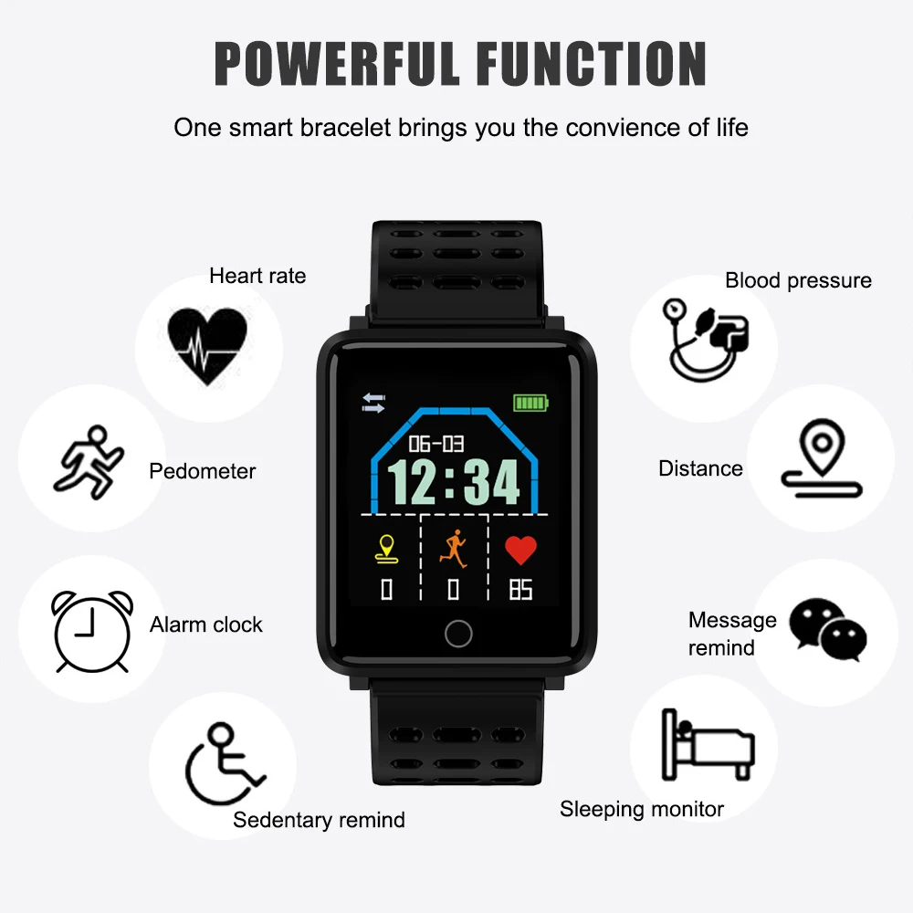 Умные часы Vertvie F3, монитор сердечного ритма, браслет для IOS и Android, gps, дорожка, движение IP68, водонепроницаемый фитнес-часы