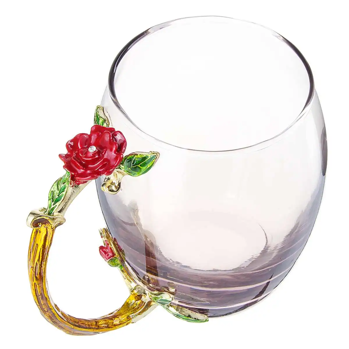 Красота и Новинка эмалированная чашка для кофе кружка цветок чай стеклянные чашки для горячих и холодных напитков чайная чашка ложка набор для дома свадебный подарок