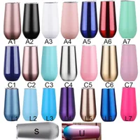 6oz Wine Tumbler Beer Cups Champagne Cola Mug Coffee Milk Stainless Steel Insulated Vacuum Glass Egg Shaped Cup Thermos Gifts 1