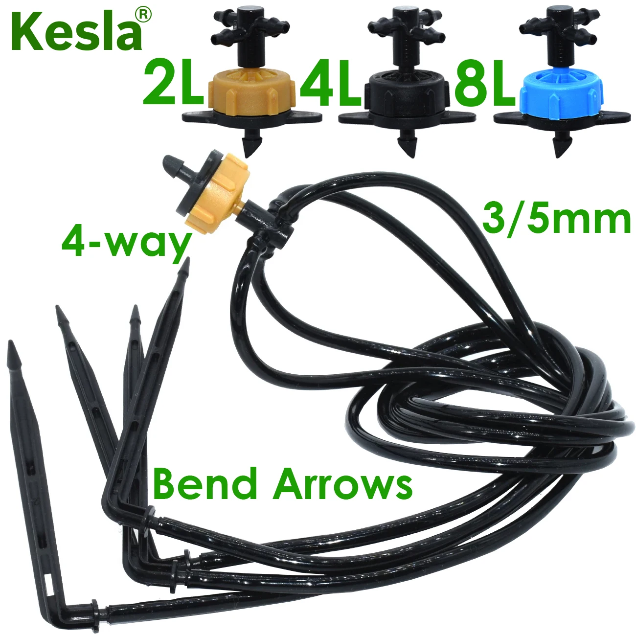Garden Hose 3/5mm Watering Irrigation Pipe 1/8'' Tubing For Greenhouse Bonsai Potted Plants Drip Arrow Dripper Sprinkler