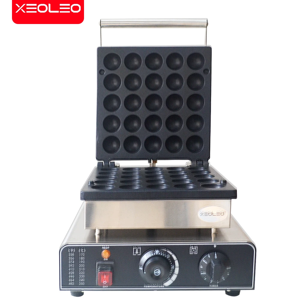 Xeoleo elektrische Waffeleisen 850w runde Kugel waffel maschine 4cm Waffel herstellungs maschinen Antihaft-Takoyaki-Hersteller