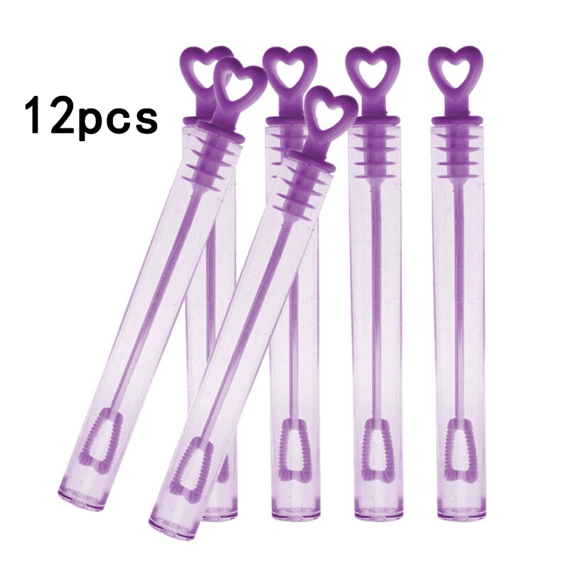 12 PCS Purple 25/50/100 шт. пузырь бутылка для Свадебная вечеринка свадебные сувениры мыло с водными пузырьками, бутылка «любящее сердце» палочка трубка для домашний декор "сделай сам" для детей - Цвет: 12 PCS Purple