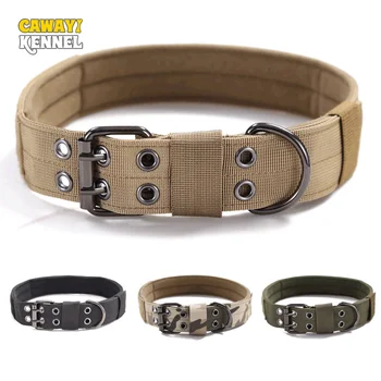 

CAWAYI KENNE Large Pet Dog Nylon Collar Thickened Needle Buckle Comfortable Outdoor Training Adjustable Quick Released Collar