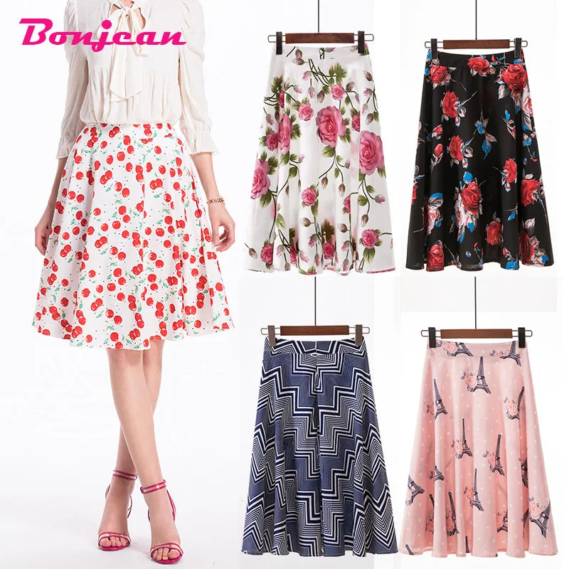 BONJEAN High Waist Pleated Skirt Girl Female Mini Short Skirt Women for Girls