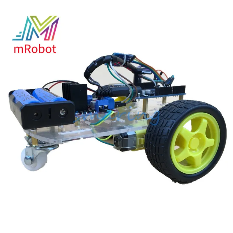 

Bluetooth Control 2WD Robot Car Chassis with UNO R3 Board+Motor Drive Shield Board+ULtrasonic Sensor for Tracking Obstacle