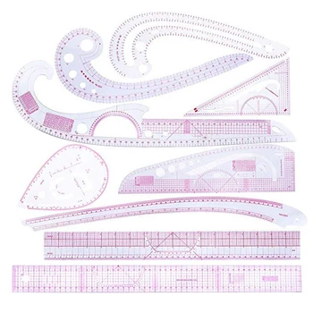 

9Pcs Sewing French Curve Ruler Measure Dressmaking Tailor Drawing Template Craft Tool Set