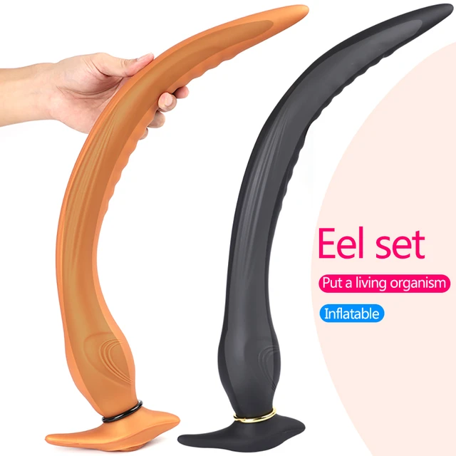 Long Anal Plug Huge Inflatable Butt Plug BDSM Vagina Anus  