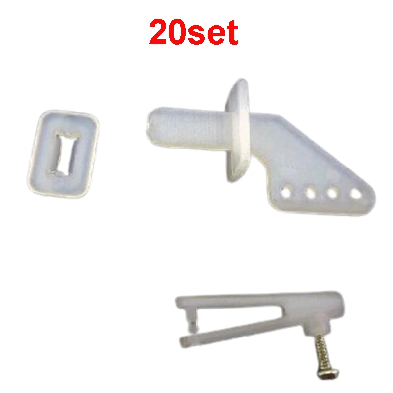 20sets RC Model Servo KT Rudder Angle 4 Hole + 1.1mm Chuck Clip Clevis+Adjustable Screw Fit For FPV Fixwing Accessories | Игрушки и