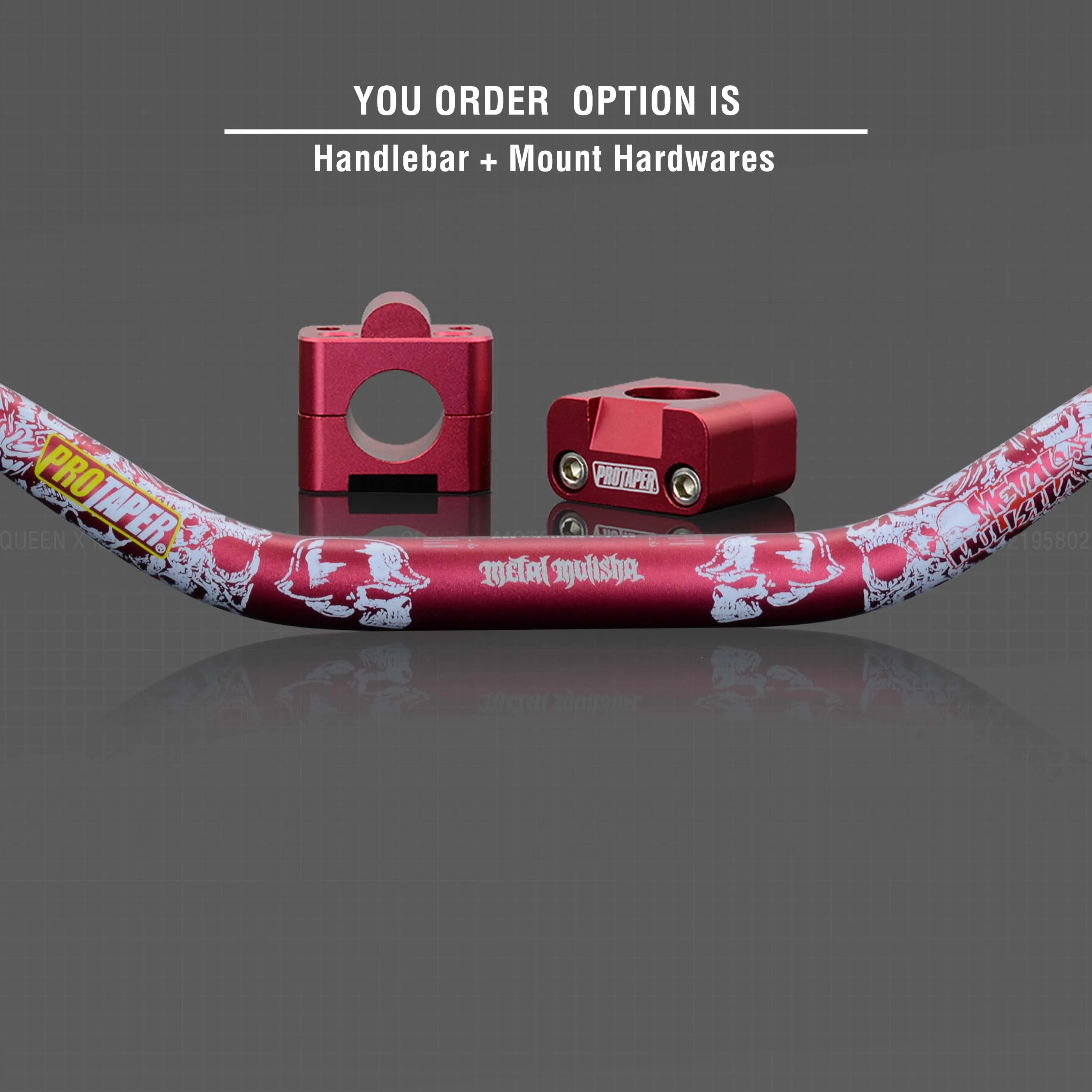 Руль для Pro Taper Pack Bar 1-1/" 6 дней Fatbar Колодки Ручки Pit Pro Racing Dirt Pit Bike мотоцикл с адаптер cnc - Цвет: Red Combo2