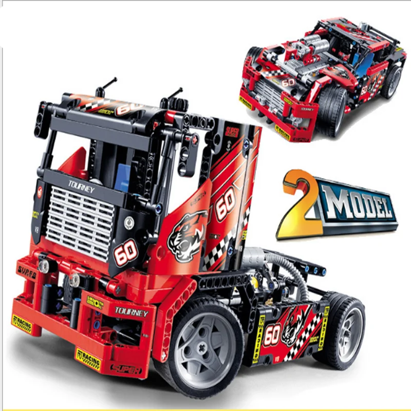 

Decool Technic 3360 Race Truck Car Model 608pcs 2 model building bricks Toys for children Compatible legoly Technic 42041