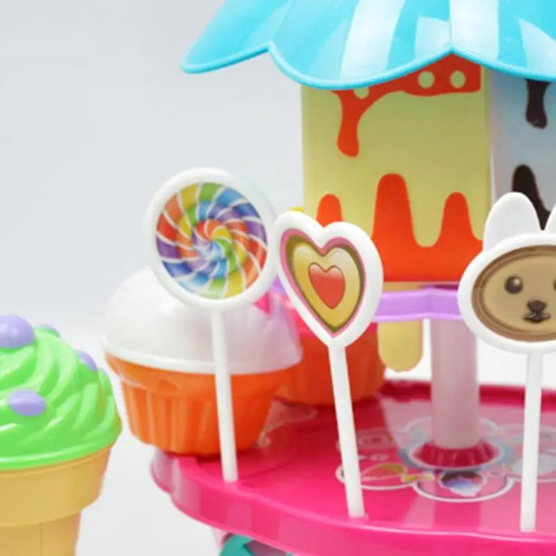 14 шт. имитационный набор для мороженого ролевые игры игрушки icecream ледяная подставка пластиковая кухня девочка забавные игрушки