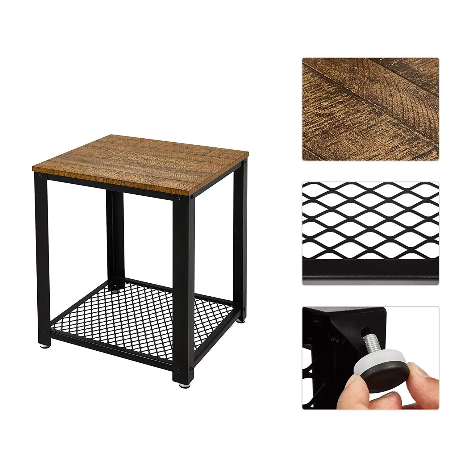 End Of Sofa Coffee Table Bedside Table Living Room Table Vintage Style Industrial Wooden Iron Metal Coffee Tables Home Furniture Coffee Tables Aliexpress