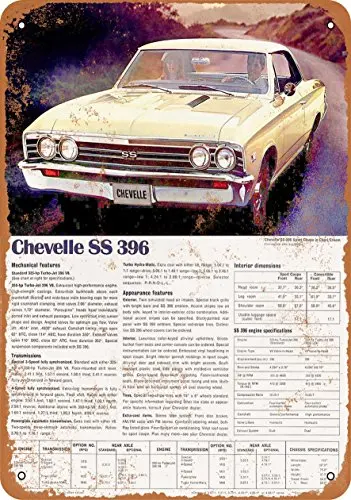 Металлический знак-1967 Chevy Chevelle SS 396-винтажный Настенный декор для кафе бара паба