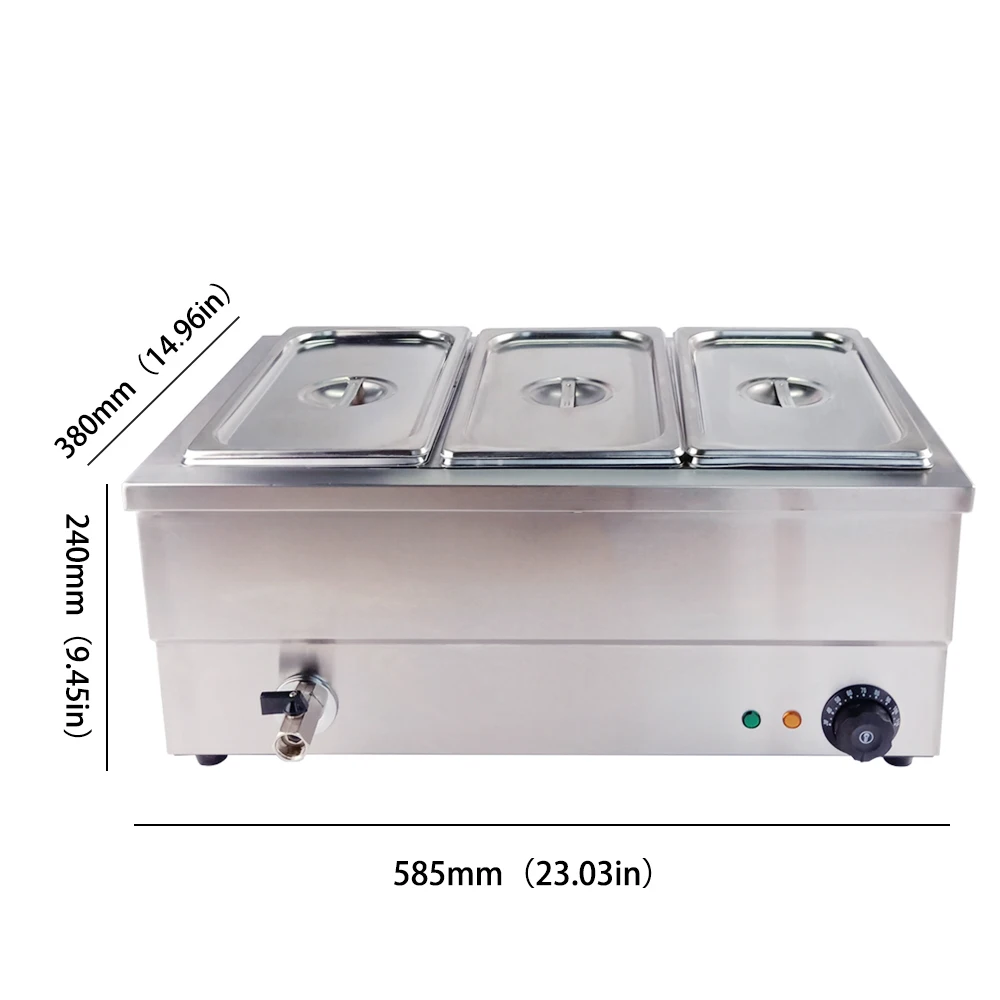 Коммерческий Электрический Bain Marie Buffet подогреватель еды из нержавеющей стали