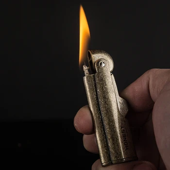 

Dolphin kerosene lighter metal creative retro bullet modelling side press ignition