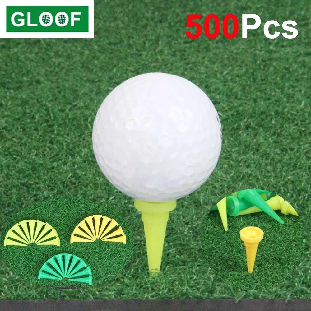 

500Pcs=10Set 36mm HDPE Plastic Golf Tee Tees Holder Replacement Driving Range Hitting Trainer Club Accessories Random Color