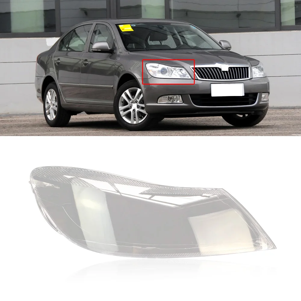 

CAPQX For Skoda Octavia 2010-2014 Front Headlamp Lampcover Headlight LampshadeWaterproof Bright LampShade Shell Cover