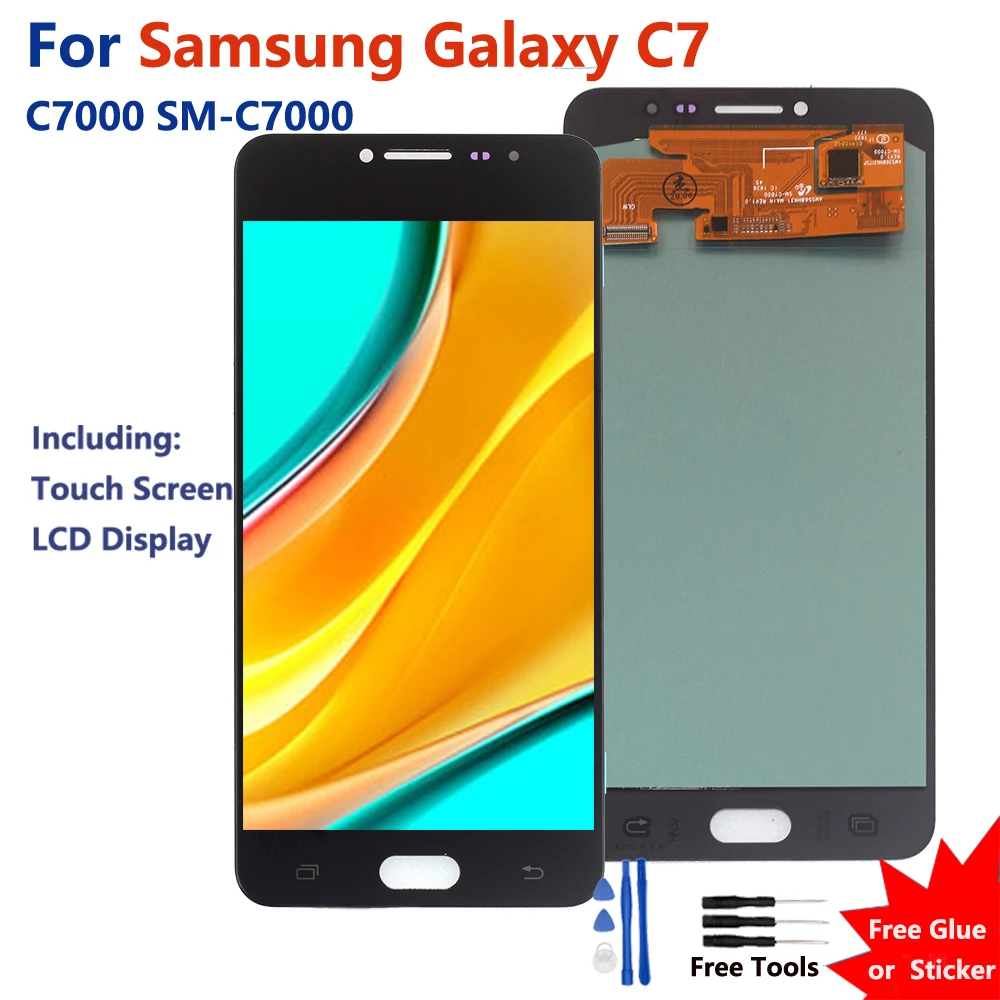 

For Samsung Galaxy C7 Amoled LCD Display Touch Screen Digitizer Assembly LCD Display Replacement For Samsung C7 C7000 SM-C7000