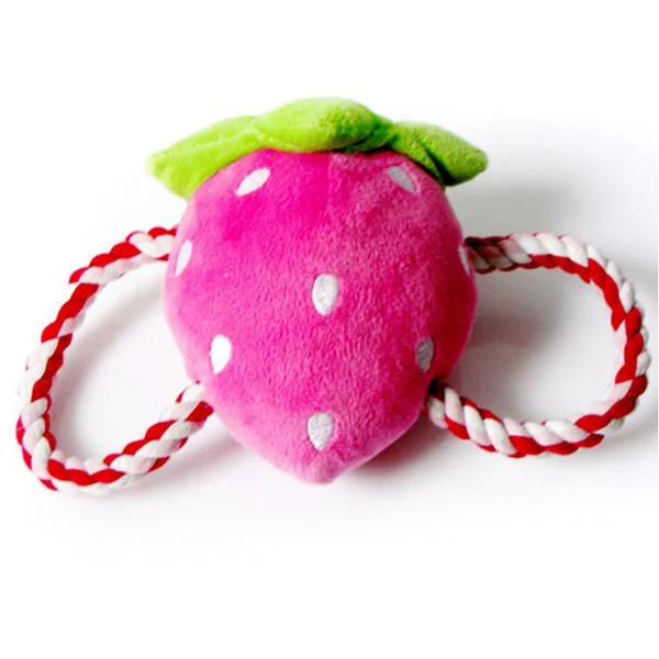 Игрушки для домашних животных клубника игрушки в форме собаки плюшевые подарки для питомца скрипучий с жевательной кошкой