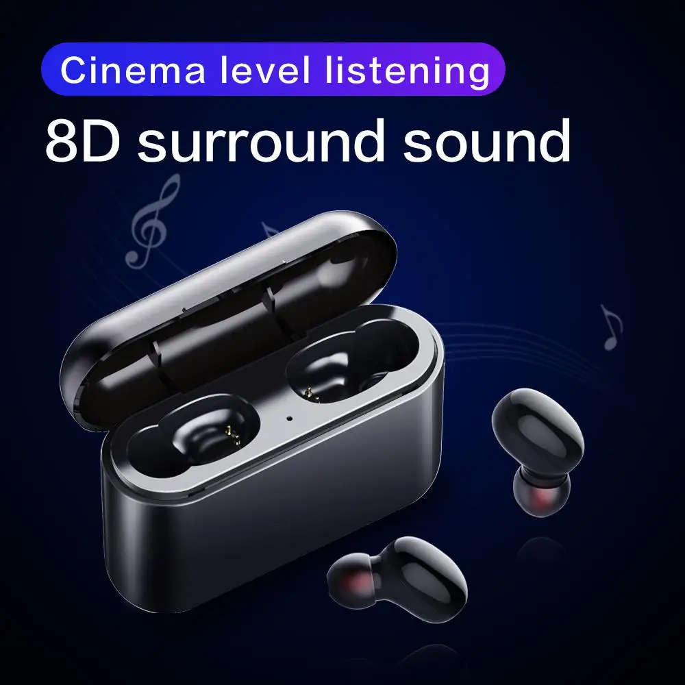 Беспроводные наушники BEESCLOVER A1 TWS, Bluetooth 5,0, стерео наушники-вкладыши, мини спортивные наушники с зарядной коробкой, универсальные d40