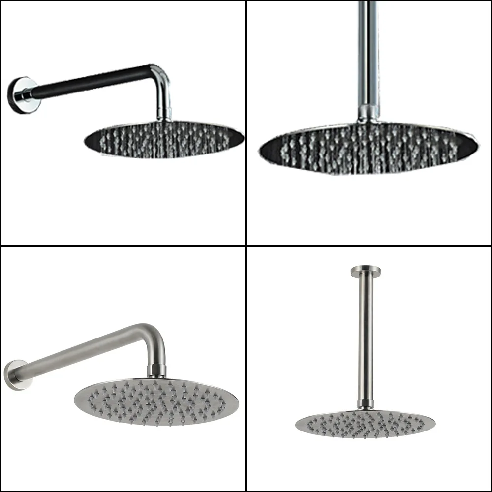 

Ceiling Mounted Circle Wall Rod Shower Arm Hanging Ceiling Top Shower Bath pen tou guan Zenith Rain Top Ejector Rod