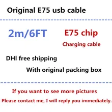 100 шт./лот oem 2 м/6 футов E75 чип OD 3,0 мм данных USB кабель зарядного устройства для i6 7 8 Plus X XS MAX с новой розничной упаковкой