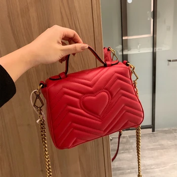 

Women Luxury Genuine Leather Shoulder Bag Fashion Chain Handbag Designer Brand Crossbody Bag Lady Classic Bag New 2020