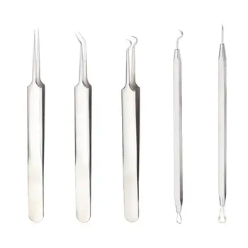 

Stainless Steel Acne Needle Professional Tool Set Acne Needle 5 Piece Set Acne Blackhead Acne Needle Beauty Tool
