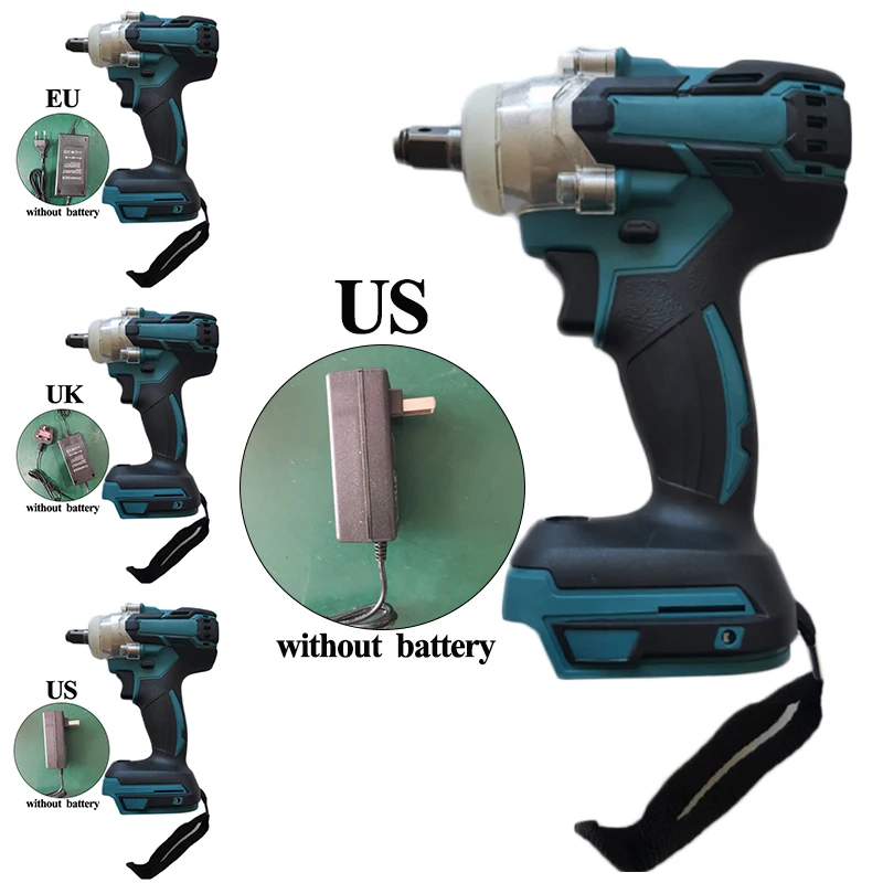 1/2 inch Wrench Impact Charger 10-3200 rpm Ergonomic Non slip Rechargeable