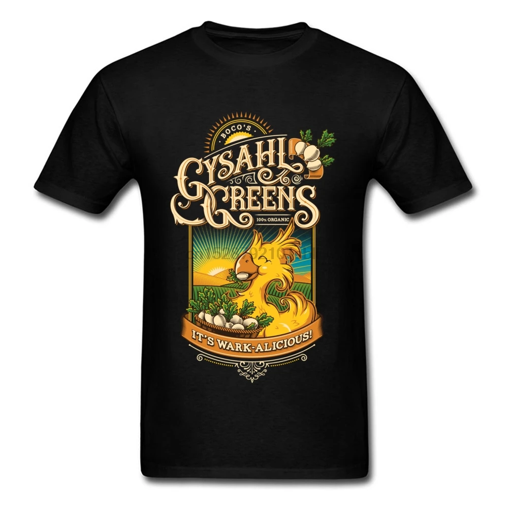 Футболка финальная фантазия Мужская черная футболка Молодежные Забавные