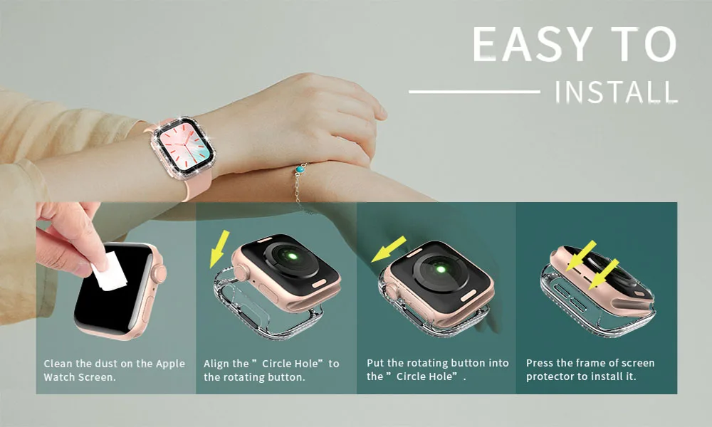 Diamond Bumper Protective Case for Apple Watch Cover Series 7 6 SE 54 38MM 42MM For Iwatch 45mm 41mm 40mm 44mm Apple Watch Case Diamond Bumper Protective Case for Apple Watch Cover Series 7 6 SE 54 38MM 42MM For Iwatch 45mm 41mm 40mm 44mm Apple Watch Case