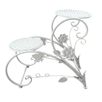 

Indoor Plant Stand Shelf Plant Corner Shelf Flower Pot Plant Holder Planters Display Rack(White)
