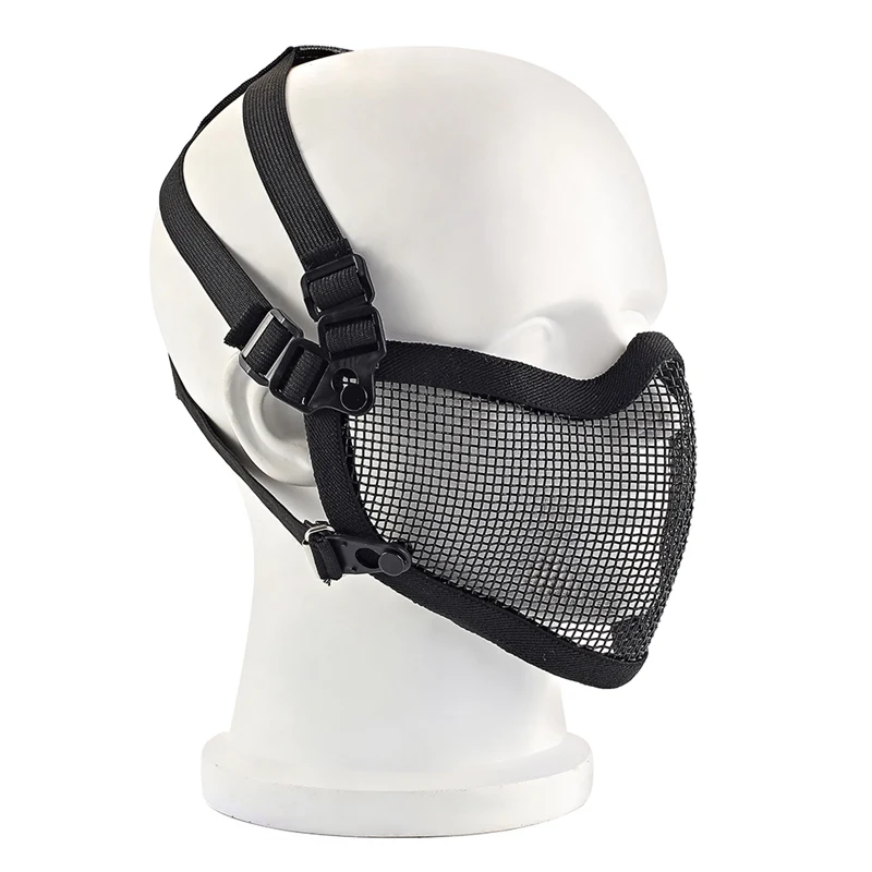 

(Tactical) Half Face Mask Breathable Soft Folding Mesh Mouth Protector Profeshional Outdoor Sports Cycling Helmet Accessories
