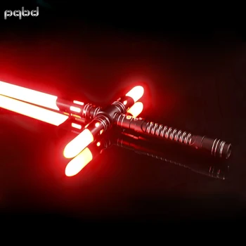 

pqbd Lightsaber Basic Practice Lightsaber RGB Dueling Blade Metal Handle Flash on Clash with Sound, Children Toy