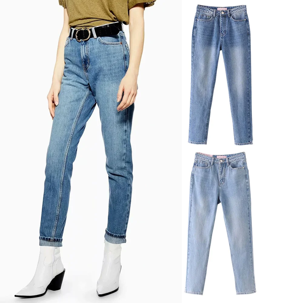 

2020 Vintage High Waist Jeans For Women Harem Cowboy Pants Boyfriends Denim Pants Mom baggy Full Length Jeans Streetwear clothes