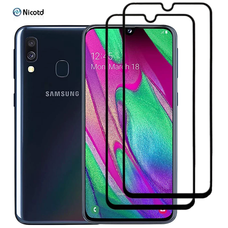 

Стекло с полным покрытием для Samsung Galaxy A40 A50 A70 A30 A20 A10, пленка для экрана Samsung A11 A21 A21s A31 A41 A51 A71, стекло, 2 шт.